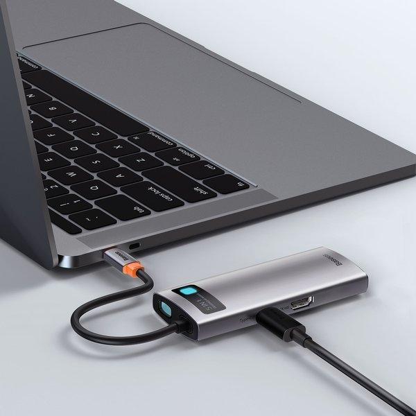 Baseus CAHUB-CX0G USB-C (3xUSB 3.0, 1xUSB-C PD 100W, HDMI 4K)