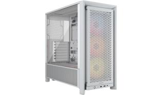 Corsair Frame 4000D RS ARGB White (biały) (szkło hartowane) (2x USB 3.2 Gen1, 1x USB-C 3.2 Gen1, 1xAudio) (4x2.5, 2x3.5) [CC-9011297-WW]