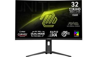 (32) 31.5 MSI MAG 321CUPDFDE (VA zakrzywiony 1500R, 3840x2160, 400, 1ms, 136%sRGB, 160Hz) (2xHDMI 2.1, 1xDP 1.4a, USB-C z Dp 1.4a) czarny