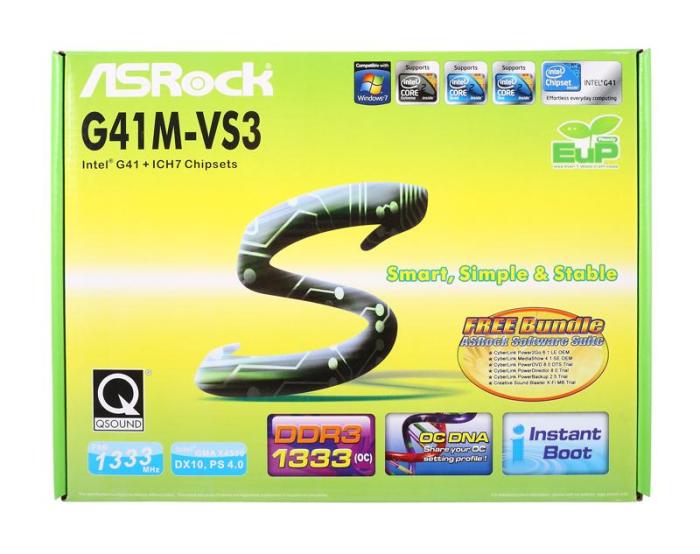 Asrock G41M-VS3 R2.0 (Intel G41 + ICH7) [S775, 2xDDR3, 1xPCI-E, X4500GMA, microATX] BOX (używana)