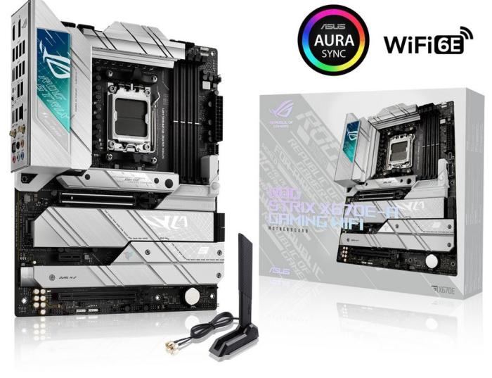 Asus ROG STRIX X670E-A GAMING WIFI (AMD X670E) [AM5, 4xDDR5 do 8000MHz, (HDMI 2.1, DP 1.4) (4xM.2, 1xPCIe 5.0 x16, 1xPCIe 4.0 x16 (x4), 1xPCIe 3.0 x1), WiFi 6E, BT 5.2, ATX]