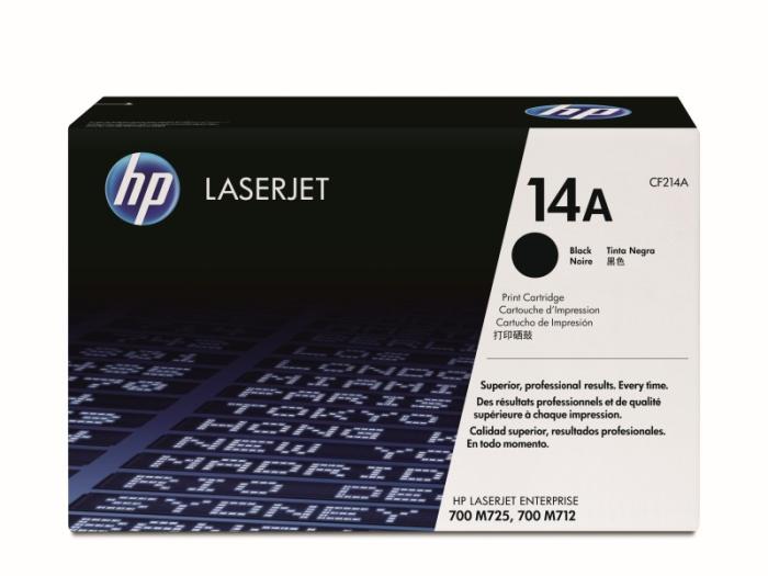 CF214A (14A) - czarny, oryginalny toner drukujący HP, 10000 stron (HP laserjet M712, Enterprise 700 M715, M712dn, M712xh, M725)