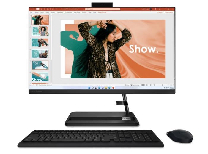 Komputer All-in-One LENOVO IdeaCentre 3-27IAP [F0GJ00UDPB] 6-Core i3-1215U/27 1920x1080 matowa IPS/8GB DDR4/512GB SSD/UHD/brak systemu (czarny)