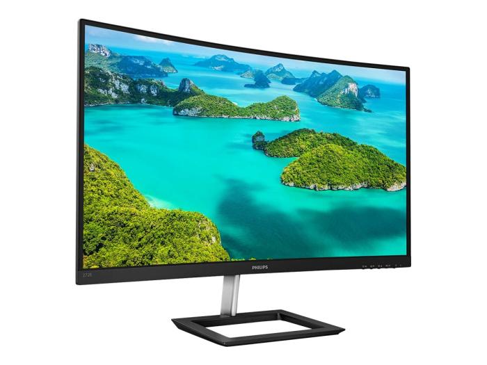 27’’ Philips 272E1CA/00 (VA zakrzywiony 1500R, 1920x1080, 250, 4ms, 100% sRGB, 75Hz) (VGA, HDMI 1.4, DP 1.2) głośniki, czarny