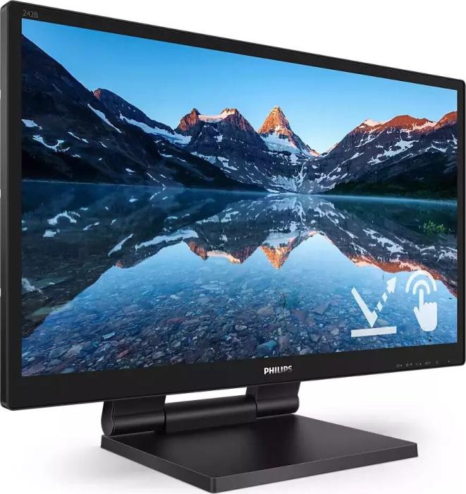 24’’ Philips 242B9TL/00 (TFT LED, 1920x1080, 250, 5ms, 60Hz) (VGA, DVI, HDMI 1.4, DP 1.2, 2xUSB 3.0) głośniki, czarny