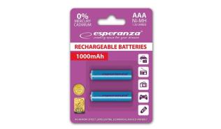 Esperanza akumulatory AAA 1000 mAh Ni-MH (2 szt.) (niebieski) [EZA101B]