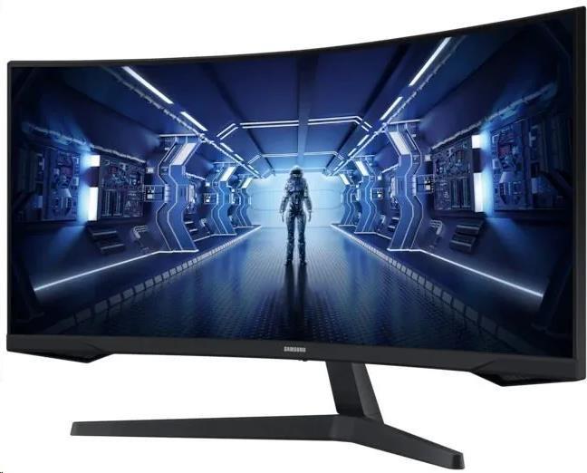 34’’ Samsung Odyssey LC34G55TWWRXEN (VA W-zakrzywiony 1000R, 3440x1440, 250, 4ms, 165Hz) (HDMI 2.0, DP 1.4) czarny