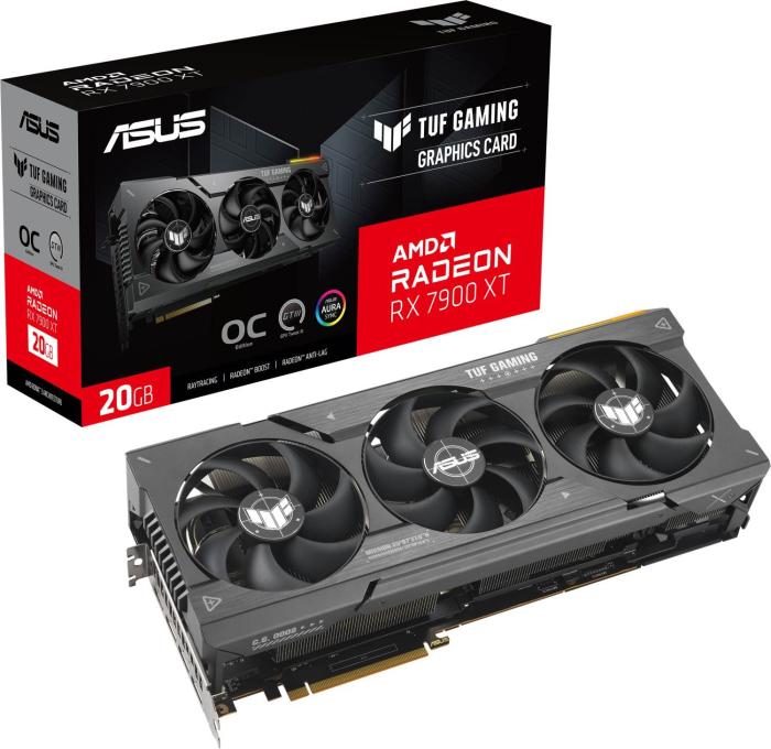 Radeon RX 7900XT Asus 20GB GDDR6 TUF Gaming OC [TUF-RX7900XT-O20G-GAMING] (1xHDMI 2.1, 3xDP 2.1) (320-bit, PCI-E 4.0) 90YV0IV1-M0NA00