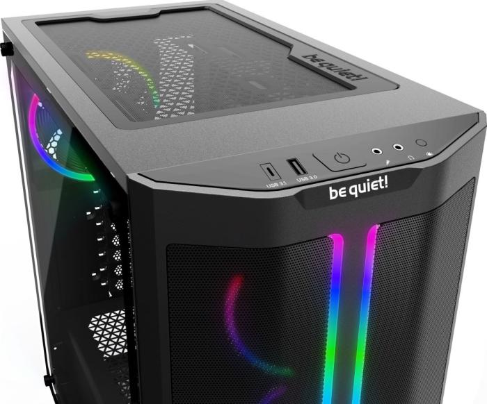 be quiet! Pure Base 500 FC Black ATX Midi (szkło hartowane) (1xUSB 3.2 Gen1, 1xUSB-C 3.2 Gen2) (4x2.5, 2x3.5) [BGW43]