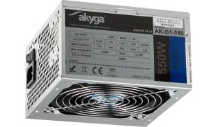 Akyga Basic (550W) (1x120mm) (CPU 1x4+4) (PCI-E 1x6+2) (2xMolex, 3xSATA) [AK-B1-550]