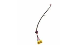 Gniazdo zasilania z kablem do wtyczki prostokątnej do notebooków Lenovo G400s, G405s, G410s, G500s, G505s, G510s [90202871, 90202872, DC30100NW00, DC30100NX00, DC30100P200, DC30100PC00 / G1297]