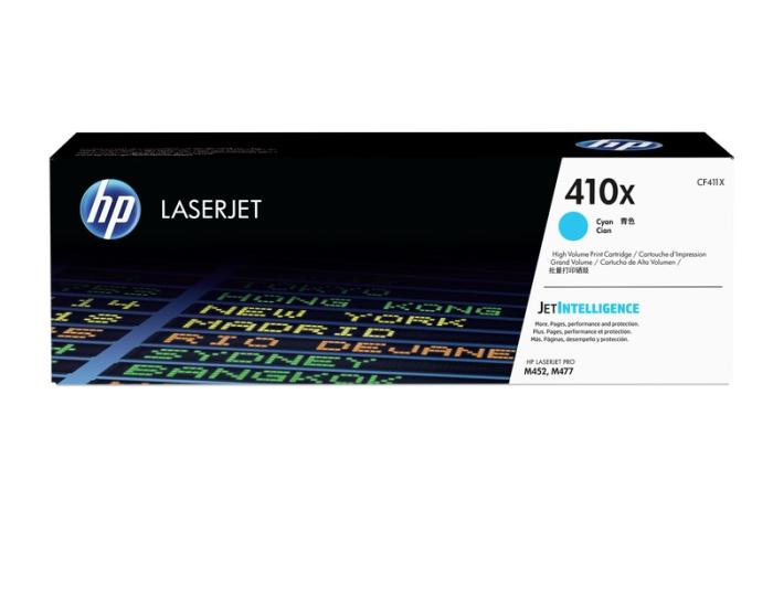 CF411X (411X) - cyan, oryginalny toner HP, 5000 stron (HP Color LaserJet Pro M377dw, M452nw, M477fdw, M452dn, M477fdn, M477fnw)