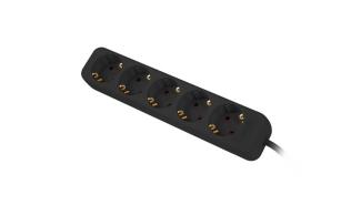 Lanberg PS0 Schuko (1.5m) czarny (5 gniazd bez wyłącznika) [PS0-05F-0150-BK]