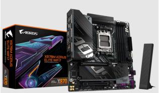 Gigabyte X870M AORUS ELITE WIFI7 (AMD B850) [AM5, 4xDDR5 do 8200MHz, (HDMI 2.1) (1xM.2, 1xPCIe 5.0 x16, 1xPCIe 4.0 x16 (x4), WiFi 7, BT 5.4, micro ATX]