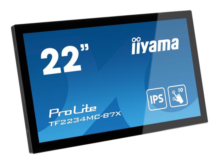 22’’ Iiyama TF2234MC-B7X (IPS dotykowy, 1920x1080, 305, 8ms) (VGA, HDMI, DP) (VESA) czarny