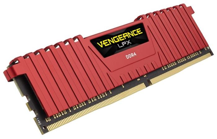 DDR4 16GB (2x8GB) 3200 MHz Corsair Vengeance LPX CL16 Red [CMK16GX4M2B3200C16R]