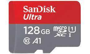 Secure Digital 128GB Sandisk Micro SDXC Ultra UHS-I Class 10 A1 Android + adapter (120MB/s) [SDSQUA4-128G-GN6MA]