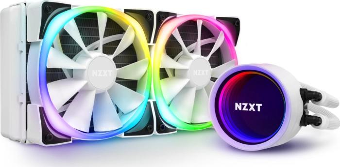 NZXT Kraken X53 White 240mm RGB podświetlane wentylatory i pompa (wodne) [RL-KRX53-RW]