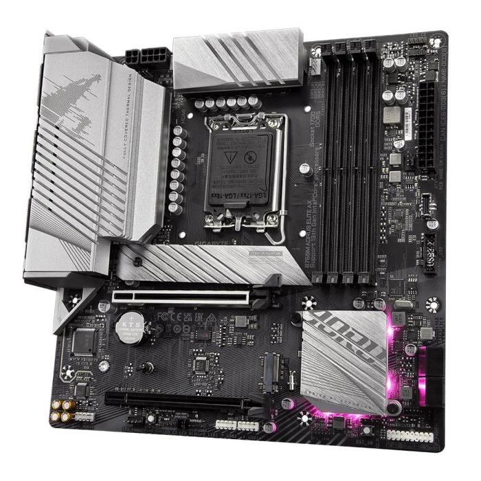 Gigabyte B760M AORUS ELITE AX (Intel B760) [S1700, 4xDDR5 do 7800MHz, (HDMI 2.1, DP 1.2) (2xM.2, 1xPCIe 4.0 x16, 1xPCIe 4.0 x16 (x4)), WiFi 6E, BT 5.3, micro ATX]