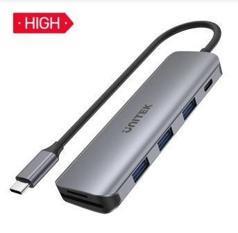 Unitek H1107C USB-C Hub (3xUSB 3.1, PD 100W, SD/microSD)