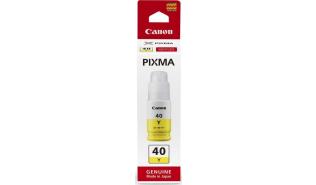 Canon BJ INK GI-40 Y (Yellow Ink Bottle) [3402C001] - yellow, oryginalny wkład z atramentem Canon, 70 ml, 7700 stron (Canon PIXMA G5040, Canon PIXMA G6040, Canon PIXMA G7040)