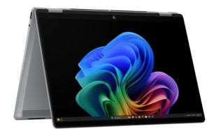 HP OmniBook X Flip 2w1 NG AI [CF6L3EA] 6-Core AMD Ryzen AI 5 340 /14 1920x1200 błyszcząca OLED dotykowy / 16GB LPDDR5X / 1TB / AMD Radeon 840M / 59Wh / 1.39kg / Win11Home (srebrny)