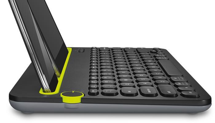 Logitech Wireless K480 Black/Yellow (membranowa, niskoprofilowa) (czarny) [920-006366]