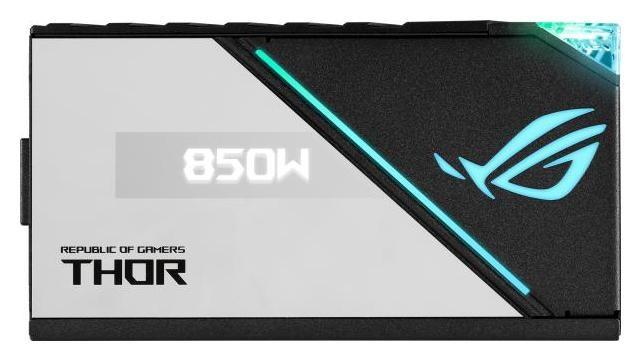 Asus ROG THOR (850W) Platinum II (1x135mm) 80plus Platinum (CPU 2x4+4) (PCI-E 1x16) (6xMolex, 10xSATA)