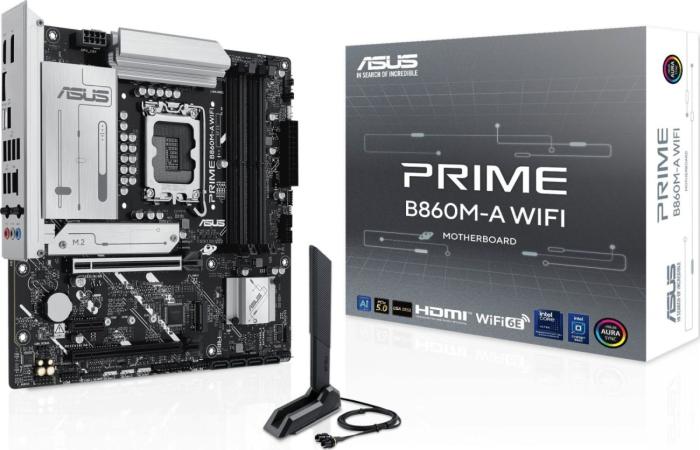 Asus PRIME B860M-A WIFI [S1851, 4xDDR5 do 8666MHz, (HDMI 2.1, 2xDP 1.4) (2xM.2, 1xPCIe 5.0 x16, 1xPCIe 4.0 x16 (x4), 1xPCIe 4.0 (x1)), WiFi 6E, BT 5.3, micro ATX]