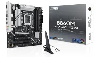 Asus B860M MAX GAMING AX [S1851, 4xDDR5 do 8666MHz, (DP 1.4) (3xM.2, 1xPCIe 5.0 x16, 1xPCIe 4.0 x16 (x4), 2xPCIe 4.0 x16 (x1)), WiFi 6, BT 5.3, ATX]