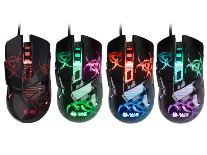 Tracer Gamezone Mortar 2400dpi (podświetlana) 2400dpi (optyczna, USB, 1, 6)