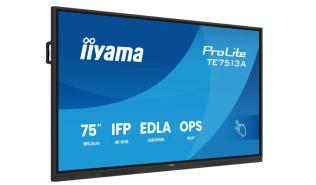 (75) Iiyama ProLite TE7513A-B2AG (IPS, 3840x2160, 500, 8ms, 60Hz) (2xHDMI, 1xDP, 1 x USB-C 3.2 Gen1 5Gb z Power Delivery 100W) głośniki, Czarny
