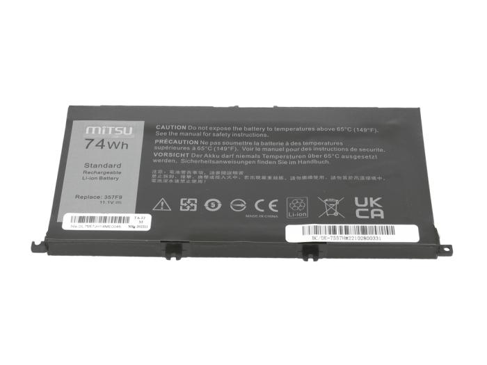 Mitsu bateria Dell Inspiron 15 7557, 7559 10.8V/11.4V, 6600mAh (74Wh) 6 ogniw [BC/DE-7557H]