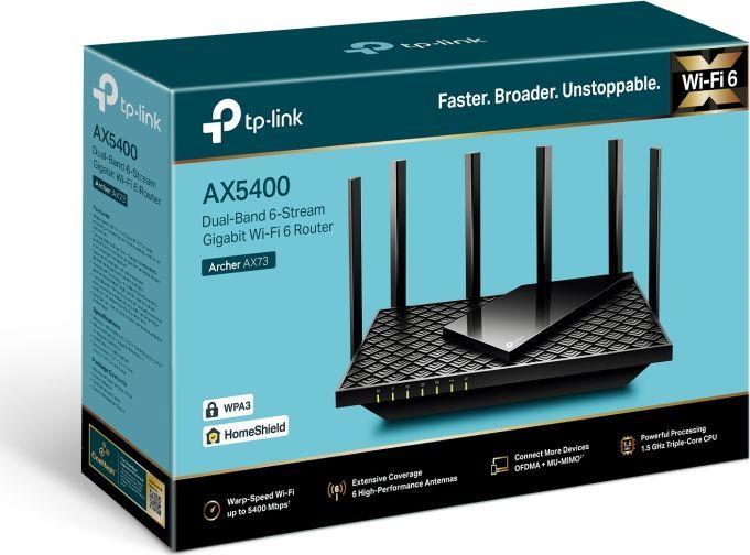 TP-Link Wireless Gigabit Router WiFi 6 AX5400 574/4804MBps/s 1xUSB 3.0 [Archer AX73]