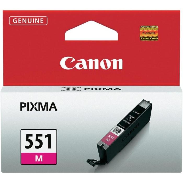 CLI-551M (6510B001) - magenta, oryginalny wkład z atramentem Canon, 298 stron (Canon PIXMA iP 7250, 7200, MX925, MX725, MG 5450, 6350, 5550, 6450, 7150, 5650, 7550, 6650, 5655)