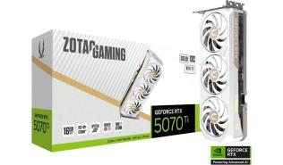 GeForce RTX5070Ti Zotac 16GB GDDR7 Gaming Solid Core OC White [ZT-B50710Q2-10P] (1xHDMI 2.1b, 3xDP 2.1b) (256-bit, PCIe 5.0)