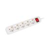 Lanberg PS1 Schuko (1.5m) biały (5 gniazd z wyłącznikiem) [PS1-05F-0150-W]