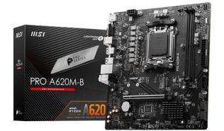MSI PRO A620M-B (AMD A620) [AM5, 2xDDR5 do 6800MHz, (HDMI 2.1, VGA) (1xM.2, 1xPCIe 4.0 x16, 1xPCIe 3.0 x1, micro ATX ]