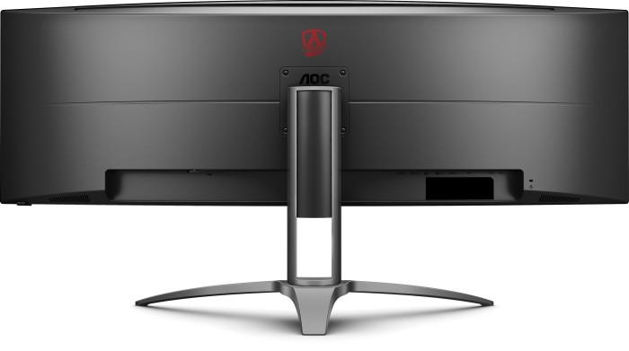 49’’ AOC AGON AG493QCX (VA zakrzywiony 1800R, 3840x1080, 400, 4/1ms, HDR400, 144Hz) (2xHDMI 2.0, DP 1.2, 3xUSB 3.0) głośniki, czarny