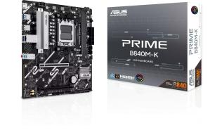 Asus PRIME B840M-K (AMD B840) [AM5, 4xDDR5 do 8000MHz, (HDMI 2.1) (2xM.2, 1xPCIe 4.0 x16, 1xPCIe 3.0 x16 (x4)), micro ATX]