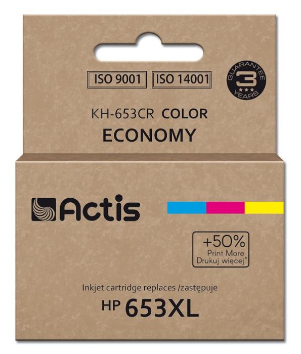 KH-653CR (653XL) - kolorowy, wkład z atramentem Actis, 18 ml, 300 stron, zamiennik 3YM74AE (HP DeskJet Plus Ink Advantage 6000, 6075, 6475)