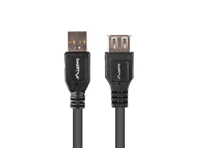 Lanberg Przedłużacz kabla USB 2.0 AF/AM (1.8 m) [CA-USBE-15CU-0010-BK]