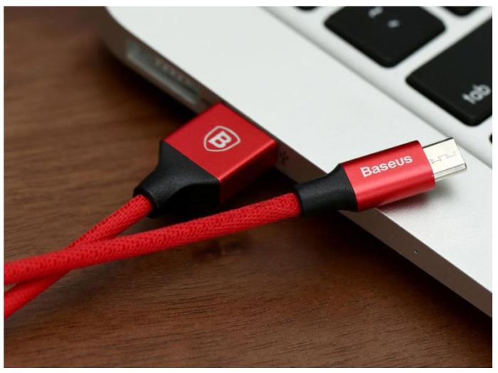 Baseus kabel ładowania i transmisji USB micro (M) / USB 2.0 (M) (1.5 m) (czerwony) [CAMYW-B09]