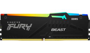 DDR5 32GB 6000 MHz Kingston Fury Beast RGB Black AMD EXPO, XMP 3.0 CL36 36-44-44 1.35V [KF560C36BBE2A-32]