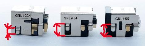 Gniazdo zasilania GNL54 do wtyczki 7.4x5.0mm do notebooków HP NC8430, NW8440, NW9440, NX7300, NX7400, NX8420, NX9410, NX9420, NX9420FF