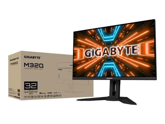 32’’ Gigabyte M32Q (SS-IPS LED, 2560x1440, 350, 1ms, 120% sRGB, HDR 400, 165Hz) (2xHDMI 2.0, DP 1.4, 2xUSB 3.0, USB-C) głośniki, czarny
