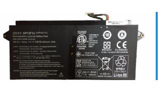 Oryginalna bateria Acer Aspire S7 S7-391 7.4V, 4680mAh, 35Wh [AP12F3J 2ICP3 65, 114-2]