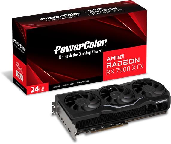 Radeon RX 7900XTX PowerColor 24GB GDDR6 BOX [RX 7900 XTX 24G] (1xHDMI 2.1, 2xDP 2.1, 1xUSB-C/DP2.1) (384-bit, PCI-E 4.0)