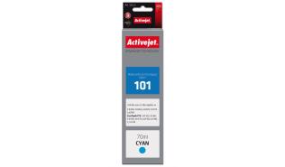 AE-101C (101 EcoTank) cyan, atrament ActiveJet 70ml, (Epson EcoTank L6160, L6170, L6190, L4150, L4160)