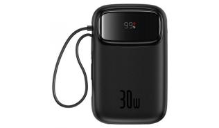 Power Bank Baseus Qpow 2 10000mAh 30W 2xUSB-C (czarny) (Quick Charge 3.0, Power Delivery 3.0) [P10055008113-00]